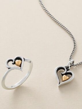 James Avery Joy of My Heart Ring Charm Set Sterling Silver 14K Gold